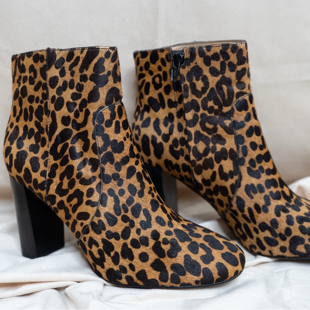 Banana Republic Leopard Print Ankle Boots